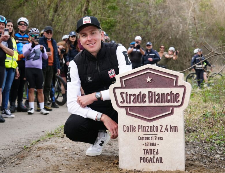 Colle Pinzuto passa a ter o nome de Tadej Pogacar na Strade Bianche