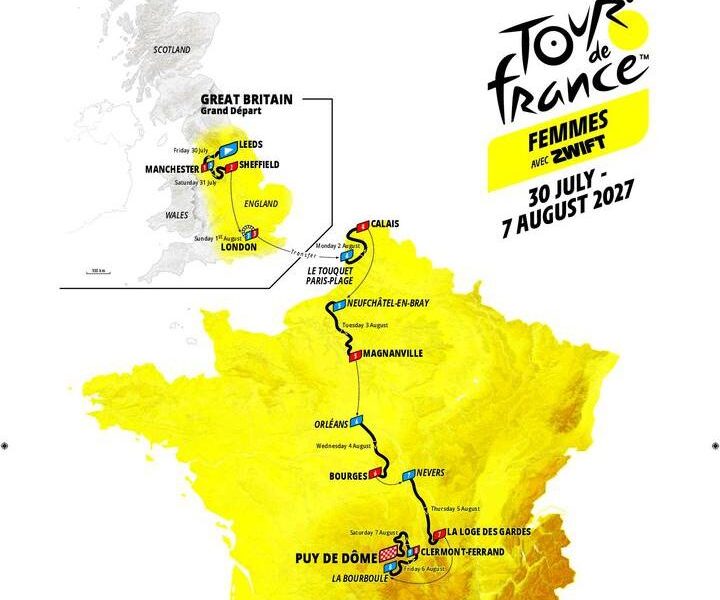 Tour de France Femmes 2027 | O percurso, o perfil de todas as etapas e os destaques da 6ª edição